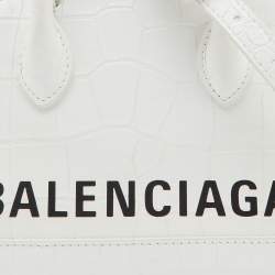 Balenciaga White Leather XXS Ville Satchel