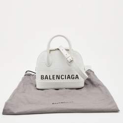 Balenciaga White Leather XXS Ville Satchel