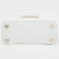 Balenciaga White Leather XXS Ville Satchel