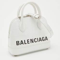 Balenciaga White Leather XXS Ville Satchel