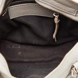 Pre Owned Balenciaga Gris Glace Leather Mini Classic Metallic Edge City Bag