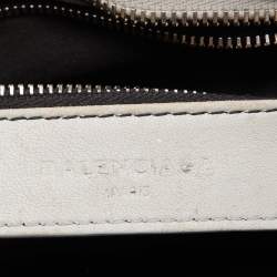 Pre Owned Balenciaga Gris Glace Leather Mini Classic Metallic Edge City Bag
