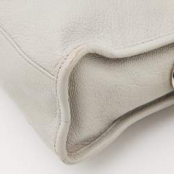 Pre Owned Balenciaga Gris Glace Leather Mini Classic Metallic Edge City Bag