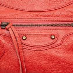 Pre Owned Balenciaga Rose Corail Leather Classic Hip Crossbody Bag