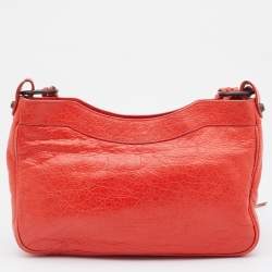 Pre Owned Balenciaga Rose Corail Leather Classic Hip Crossbody Bag