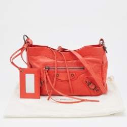Pre Owned Balenciaga Rose Corail Leather Classic Hip Crossbody Bag