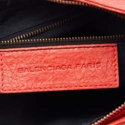 Pre Owned Balenciaga Rose Corail Leather Classic Hip Crossbody Bag
