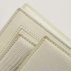 مملوكة مسبقًا Balenciaga White Lizard Embossed Leather Sharp Top Handle Bag