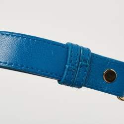 Pre Owned Balenciaga Blue Leather Small City Tote Bag