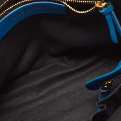 Pre Owned Balenciaga Blue Leather Small City Tote Bag