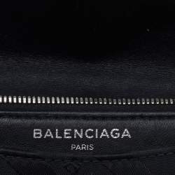 مملوكة مسبقًا Balenciaga Black Fabric BB Chain Round Shoulder Bag