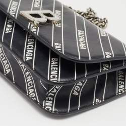 Pre Owned Balenciaga Black Leather B Dot Wallet on Chain