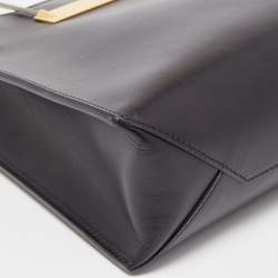 Pre Owned حقيبة يد بالنسياغا كابل شوبر صغيرة جلد أسود