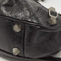 Pre Owned Balenciaga Black Glossy Leather Le Cagole Small Shoulder Bag