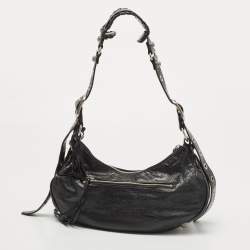 Pre Owned Balenciaga Black Glossy Leather Le Cagole Small Shoulder Bag