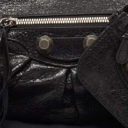 Pre Owned Balenciaga Black Glossy Leather Le Cagole Small Shoulder Bag