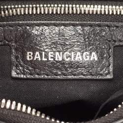 Pre Owned Balenciaga Black Glossy Leather Le Cagole Small Shoulder Bag