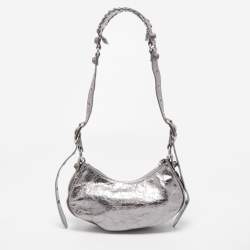 مملوكة مسبقًا Balenciaga Silver Leather XS Le Cagole Shoulder Bag
