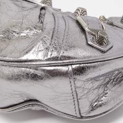 مملوكة مسبقًا Balenciaga Silver Leather XS Le Cagole Shoulder Bag