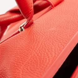 مملوكة مسبقًا Balenciaga Red Leather Tube Clasp Satchel