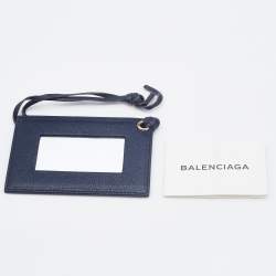 Pre Owned Balenciaga Bleu Obscur Leather Medium Metallic Edge Classic City Bag