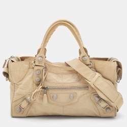 Pre Owned Balenciaga Praline Leather SGH Part Time Tote