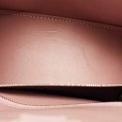 Balenciaga Light Pink Croc Embossed Leather Small Hourglass Top Handle Bag