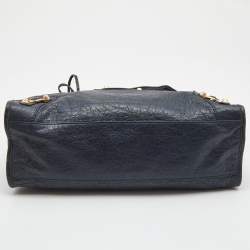 Pre Owned Balenciaga Dark Blue Leather RGH City Tote