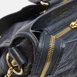 Pre Owned Balenciaga Dark Blue Leather RGH City Tote