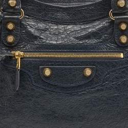 Pre Owned Balenciaga Dark Blue Leather RGH City Tote