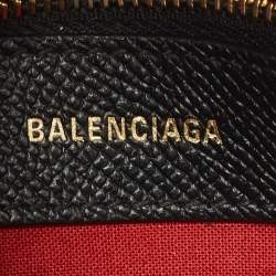 Pre Owned Balenciaga Black Leather Small Ville Bag