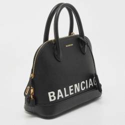 Pre Owned Balenciaga Black Leather Small Ville Bag