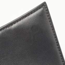 Pre Owned Balenciaga Black Croc Embossed Leather Hourglass Wallet on Chain