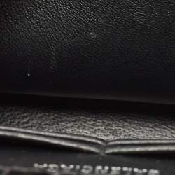 Pre Owned Balenciaga Black Croc Embossed Leather Hourglass Wallet on Chain