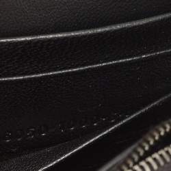 Pre Owned Balenciaga Black Croc Embossed Leather Hourglass Wallet on Chain
