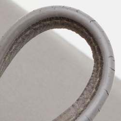 Pre Owned Balenciaga Grey Leather Mini Papier A4 Magnet Tote