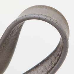 Pre Owned Balenciaga Grey Leather Mini Papier A4 Magnet Tote