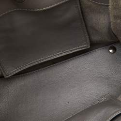 Pre Owned Balenciaga Grey Leather Mini Papier A4 Magnet Tote