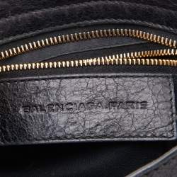 Pre Owned Balenciaga Black Leather Mini RH City Bag