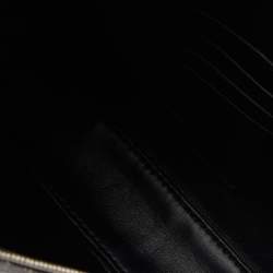 Pre Owned Balenciaga Silver Glitter Triangle Zip Clutch