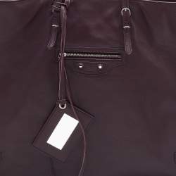 Pre Owned حقيبة بالنسياغا بابيير A4 جلد أحمر