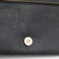 مملوكة مسبقًا  Balenciaga Black Leather City Flap Continental Wallet