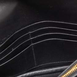 Pre Owned Balenciaga Black Python Amp Plate Chain Clutch