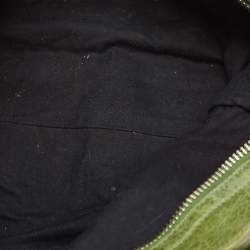 مملوكة مسبقًا Balenciaga Olive Green Leather GSH Classic City Bag