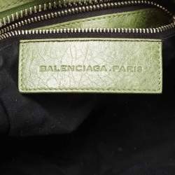 ممل�وكة مسبقًا Balenciaga Olive Green Leather GSH Classic City Bag