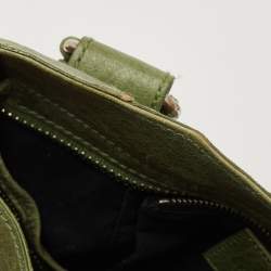 مملوكة مسبقًا Balenciaga Olive Green Leather GSH Classic City Bag