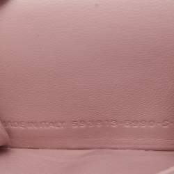 Pre Owned Balenciaga Light Pink Leather Cash Mini Wallet