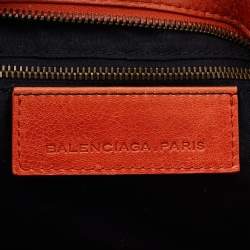 Pre Owned Balenciaga Tangerine Leather RH Classic Part Time Tote