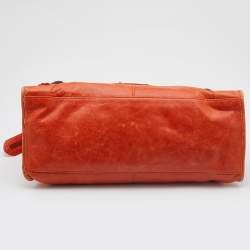 Pre Owned Balenciaga Tangerine Leather RH Classic Part Time Tote