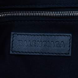 Pre Owned Balenciaga Off White Canvas and Leather Small Cities Paris Jumbo Tote